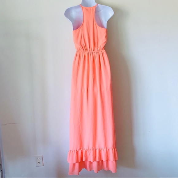 Forever 21 F21 • Pink Long Maxi Ruffles Dress XS - Picture 2 of 7
